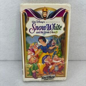 Snow White and the Seven Dwarfs VHS Tape Walt Disney (Clamshell)